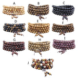 Buddhist 8mm Bead Rosary Bracelet Unisex Men Women Wristband