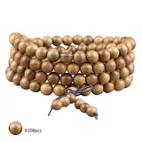Buddhist 8mm Bead Rosary Bracelet Unisex Men Women Wristband