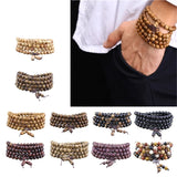Buddhist 8mm Bead Rosary Bracelet Unisex Men Women Wristband