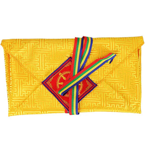 Buddhist Scripture Bag Manzab Pattern Embroidery Sutra Schoolbag Cloth