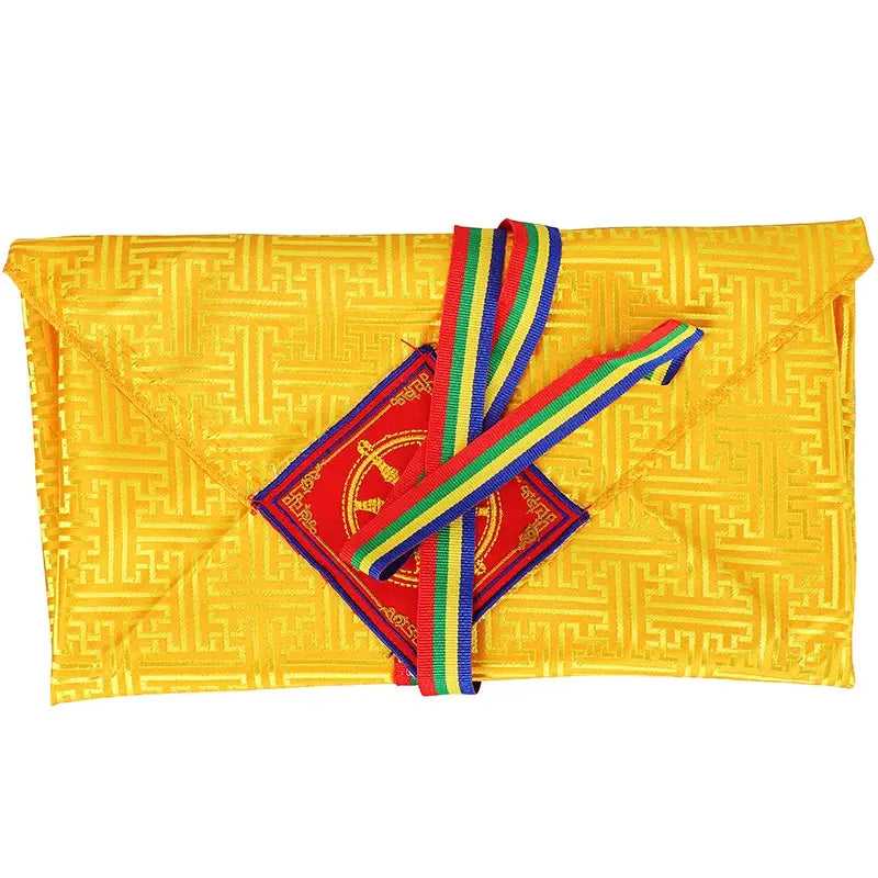 Buddhist Scripture Bag Manzab Pattern Embroidery Sutra Schoolbag Cloth