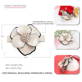 Buena High Classical Camellia Acrylic Hair Barrette Clips