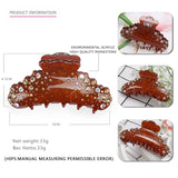 Rhinestone Crystal Hair Clip Acrylic Hair Claws Summer Jewelry