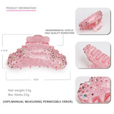 Rhinestone Crystal Hair Clip Acrylic Hair Claws Summer Jewelry