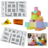 Building Block Game Silicone Mould Checkers UV Crystal Resin Mold
