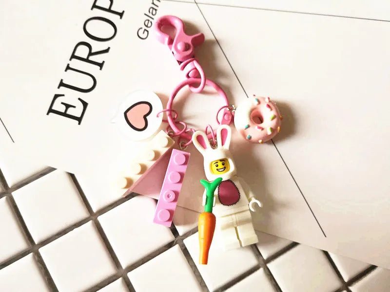 Buzz Lightyear Building Block Key Ring Men Women Backpack Accessories
