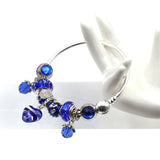 Crystal Heart Pendant Bracelet Women's Charm Beaded Bracelets Bangle