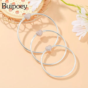 3-pc High Round Bangle Bracelets Women Men Kids Jewelry