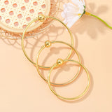 3-pc High Round Bangle Bracelets Women Men Kids Jewelry