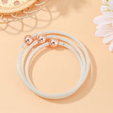 3-pc High Round Bangle Bracelets Women Men Kids Jewelry