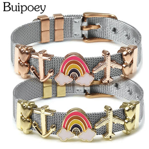 Charm Titanium Steel Bracelet Mesh Watch Belt Bracelets
