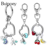 Metal Blank Keyring Keychain Split Rings Keyfob Charm Key Rings