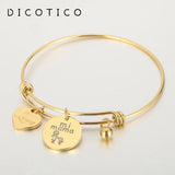 Bulgaria Stainless Steel Mom Bracelet Cartoon Accessory