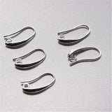 100Pcs 925 Sterling Silver Ear Hook for Cubic Zirconia Crystal Beads