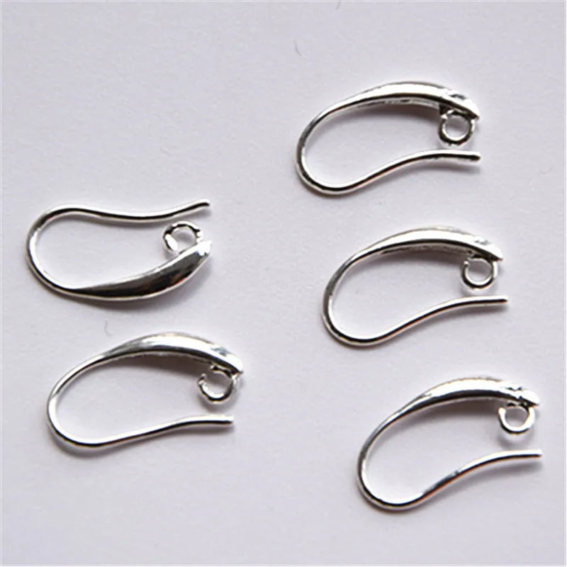 100Pcs 925 Sterling Silver Ear Hook for Cubic Zirconia Crystal Beads