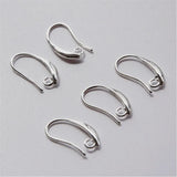 100Pcs 925 Sterling Silver Ear Hook for Cubic Zirconia Crystal Beads