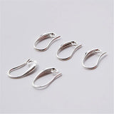 100Pcs 925 Sterling Silver Ear Hook for Cubic Zirconia Crystal Beads