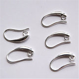 100Pcs 925 Sterling Silver Ear Hook for Cubic Zirconia Crystal Beads