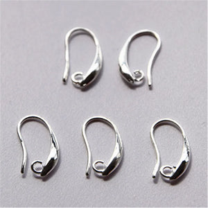 100Pcs 925 Sterling Silver Ear Hook for Cubic Zirconia Crystal Beads