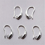 100Pcs 925 Sterling Silver Ear Hook for Cubic Zirconia Crystal Beads