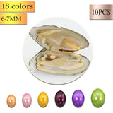 10Pcs Vacuum Pack Freshwater Pearl 6MM Mix Oval Rice Pearls