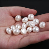 12-13mm Flat Button Freshwater Beads Undrilled