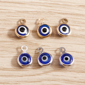 60pcs Evil Eyes Charms Pendants DIY Jewelry