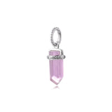 Bulk Crystal Charms Mother Kids Beads DIY 925 Silver Pink Pendant