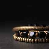 Jade Bracelet Hammered Oxidized Brass Accessories Punk Gothic Jewelry