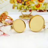 20pcs Real Plated Ring Base Setting for Glass Cabochons
