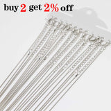 12Pcs/Pack K Lobster Claw Clasp Necklace Chains DIY Jewelry Making Material