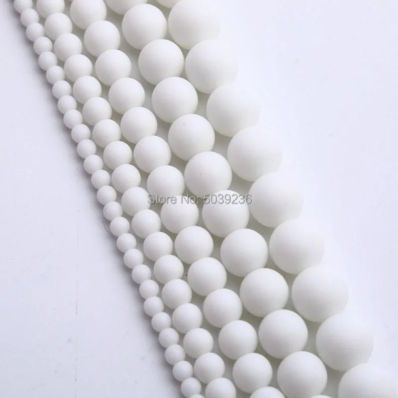 Colorful Glass Beads Round Stone Loose Spacer Beads for Jewelry Making DIY
