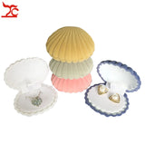 Shell Shape Velvet Earring Case Jewelry Display Storage