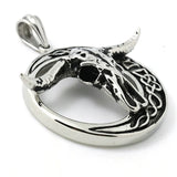 Bull Head Pendant Stainless Steel Band Party Punk Necklace