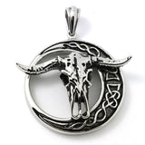 Bull Head Pendant Stainless Steel Band Party Punk Necklace