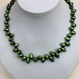 Bullet Head Freshwater Pearl Necklace 8x10mm-8x13mm