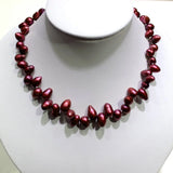 Bullet Head Freshwater Pearl Necklace 8x10mm-8x13mm