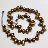 Bullet Head Freshwater Pearl Necklace 8x10mm-8x13mm