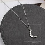 Crescent Goddess Silver Moon Necklace Girls Birthday Gift