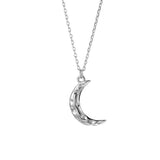 Crescent Goddess Silver Moon Necklace Girls Birthday Gift