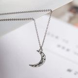 Crescent Goddess Silver Moon Necklace Girls Birthday Gift