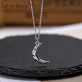 Crescent Goddess Silver Moon Necklace Girls Birthday Gift