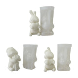 Bunny Candle Making Mold, Animal Epoxy Casting for Easter Decor