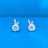 Bunny Necklace Sterling Silver Rabbit and Moon Pendant Necklaces