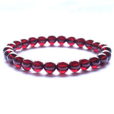 Burgundy Garnet Bracelet Women's Stone Crystal Jewelry