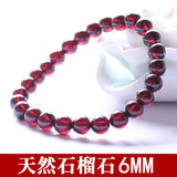 Burgundy Garnet Bracelet Women's Stone Crystal Jewelry