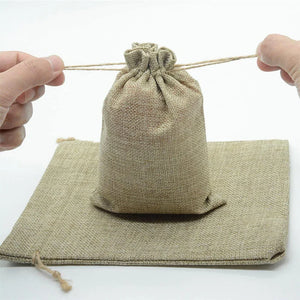 Burlap Bags Drawstring Gift Pouches Jewelry Sacks DIY Craft