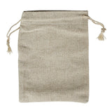 Burlap Beige Drawstring Pouch Jewelry Storage Bags