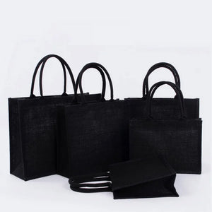 Burlap Jute Tote Bag with Sturdy Handle Large Capacity Handbag