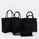Burlap Jute Tote Bag with Sturdy Handle Large Capacity Handbag